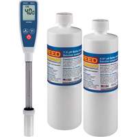 Long Stem pH Meter & 4pH/7pH Buffer Solution Kit Mukwa Safety Services