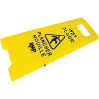 Safety Wet Floor Sign, Bilingual with Pictogram Mukwa Safety Services