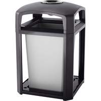 Landmark Series Waste Receptacle & Ash Tray, Plastic, 35 US gal. Capacity, 40" Height Mukwa Safety Services