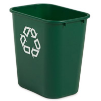 Corbeille moyenne pour le recyclage, De bureau, Plastique, 28 pintes US Mukwa Safety Services