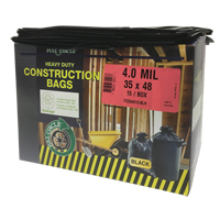 Sacs pour d&eacute;chets pour entrepreneurs, Fort, 35" la x 48" lo, 4 mils, Noir, Capacit&eacute; 166,55 L (44 gal.) Mukwa Safety Services
