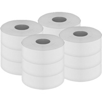 Pro Select Toilet Paper, Jumbo Roll, 2 Ply, 500' Length, White Mukwa Safety Services