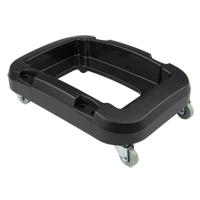 Recycling & Waste Receptacle Dolly, Polypropylene, Black, Fits: 17-1/4" x 12-1/2" Mukwa Safety Services
