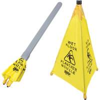 "Wet Floor" Pop-Up Safety Cone, Bilingual with Pictogram Mukwa Safety Services