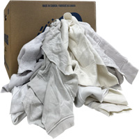 Chiffons de nettoyage, Molleton, Blanc, 20 lb Mukwa Safety Services