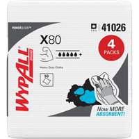 X80 Wipers, Heavy-Duty, 12-1/2" L x 12" W Mukwa Safety Services