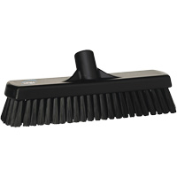 Deck & Wall Scrub Broom, Stiff Bristles, 12", Polyester, Black Mukwa Safety Services