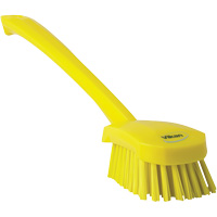 Brosse &agrave; manche long, Soies Ferme, Longueur de 16-3/10", Jaune Mukwa Safety Services
