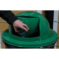 Couvercle pour baril &agrave; d&eacute;chets, Couvercle bomb&eacute;, M&eacute;tal, Convient aux contenants 23-1/2" dia. Mukwa Safety Services