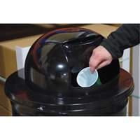 Couvercle pour baril &agrave; d&eacute;chets, Couvercle bomb&eacute;, M&eacute;tal, Convient aux contenants 23-1/2" dia. Mukwa Safety Services