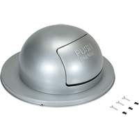 Couvercle pour baril &agrave; d&eacute;chets, Couvercle bomb&eacute;, M&eacute;tal, Convient aux contenants 23-1/2" dia. Mukwa Safety Services