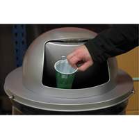 Couvercle pour baril &agrave; d&eacute;chets, Couvercle bomb&eacute;, M&eacute;tal, Convient aux contenants 23-1/2" dia. Mukwa Safety Services