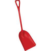One-Piece Food Processing Shovel, 14" x 17" Blade, 42-1/2" Length, Plastic, Red Mukwa Safety Services