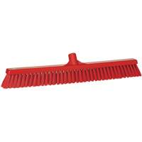 Combo Bristle Push Broom, Coarse/Fine Bristles, 24-1/2", Polyester, Red Mukwa Safety Services