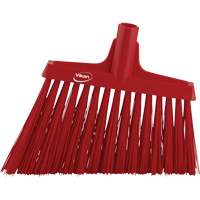 Angle Broom Head, X-Coarse Bristles, 12", Polyester, Red Mukwa Safety Services