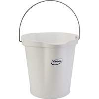 Seau hygi&eacute;nique pour service alimentaire, Blanc, 3 gal. US Mukwa Safety Services