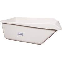Bac de rangement avec rebord inclin&eacute;, Plastique, Blanc Mukwa Safety Services