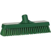 Deck & Wall Scrub Brush, Stiff Bristles, 12", Polyester, Green Mukwa Safety Services
