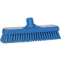 Deck & Wall Scrub Brush, Stiff Bristles, 12", Polyester, Blue Mukwa Safety Services