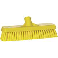 Brosse &agrave; r&eacute;curer pour planchers et murs, Crins Ferme, 12", Polyester, Jaune Mukwa Safety Services