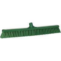 Combo Bristle Push Broom, Coarse/Fine Bristles, 24", Polyester, Green Mukwa Safety Services