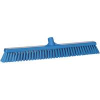 Combo Bristle Push Broom, Coarse/Fine Bristles, 24", Polyester, Blue Mukwa Safety Services