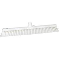 Combo Bristle Push Broom, Coarse/Fine Bristles, 24", Polyester, White Mukwa Safety Services