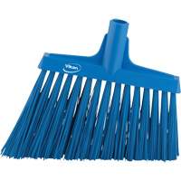 Angle Broom Head, X-Coarse Bristles, 12", Polyester, Blue Mukwa Safety Services