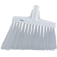 Angle Broom Head, X-Coarse Bristles, 12", Polyester, White Mukwa Safety Services