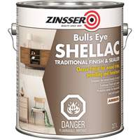 Scellant &agrave; la gomme-laque Zinsser Bulls Eye, Ambr&eacute;e, 3,7 L Mukwa Safety Services