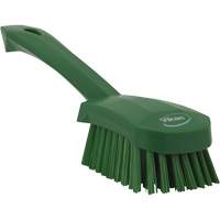 Brosse &agrave; r&eacute;curer avec manche court, Soies Ferme, Longueur de 10", Vert Mukwa Safety Services