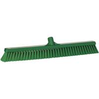 Small Particle Push Broom Head, Fine Bristles, 24", Polyester, Green Mukwa Safety Services