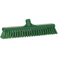 Combo Bristle Push Broom Head, Coarse/Fine Bristles, 16-1/2", Polyester, Green Mukwa Safety Services