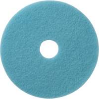 Luster Lite Floor Pads, 19", Burnishing, Light Blue Mukwa Safety Services