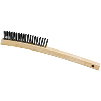 Scratch Brush, Steel, 3 x 19 Wire Rows, 13-3/4" Long Mukwa Safety Services
