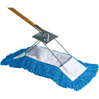 Vadrouille &agrave; &eacute;pousseter avec cadre et manche, Style &agrave; enfiler, Fil, 36" lo x 5" la Mukwa Safety Services