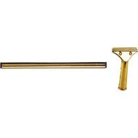 Window Squeegee with Handle, 18", Rubber, Brass Frame Mukwa Safety Services