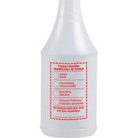 Bouteille &agrave; pulv&eacute;risateur ronde avec &eacute;tiquette SIMDUT, 24 oz Mukwa Safety Services