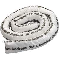Chemical Sorbent Mini-Boom, Hazmat, 8' L x 3" W, 15.5 gal Absorbancy Mukwa Safety Services