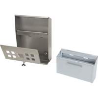 Smoking Receptacle, Wall-Mount, Stainless Steel, 1.6 Litres Capacity, 13-4/5" Height Mukwa Safety Services