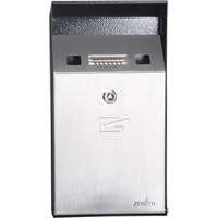 Cendrier, Montage mural, Acier inoxydable, Capacit&eacute; 1 Litre, Hauteur 11-4/5" Mukwa Safety Services