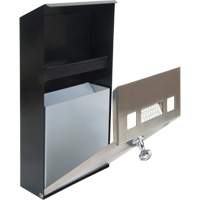 Cendrier, Montage mural, Acier inoxydable, Capacit&eacute; 1 Litre, Hauteur 11-4/5" Mukwa Safety Services