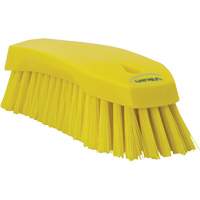 Large Angled Hand Brush, Stiff Bristles, 8" Long, Yellow Mukwa Safety Services