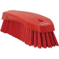 Large Angled Hand Brush, Stiff Bristles, 8" Long, Red Mukwa Safety Services