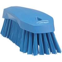 Large Angled Hand Brush, Stiff Bristles, 8" Long, Blue Mukwa Safety Services