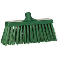 Heavy-Duty Push Broom, Stiff Bristles, 13", Polyester, Green Mukwa Safety Services