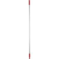 Basic Handle, Broom/Scraper/Squeegee, Red, Standard, 57" L Mukwa Safety Services
