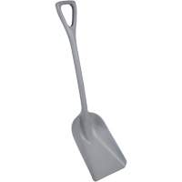 One-Piece Metal Detectable Shovel, 10" x 14" Blade, 37-1/2" Length, Plastic, Grey Mukwa Safety Services