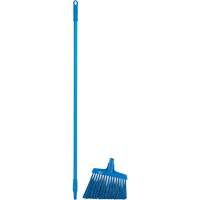 Angle Broom Head with Handle, X-Coarse Bristles, 12", Polyester, Blue Mukwa Safety Services