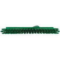 Dustpan Broom with Angled Thread, Medium Bristles, 10", Polyester, Green Mukwa Safety Services